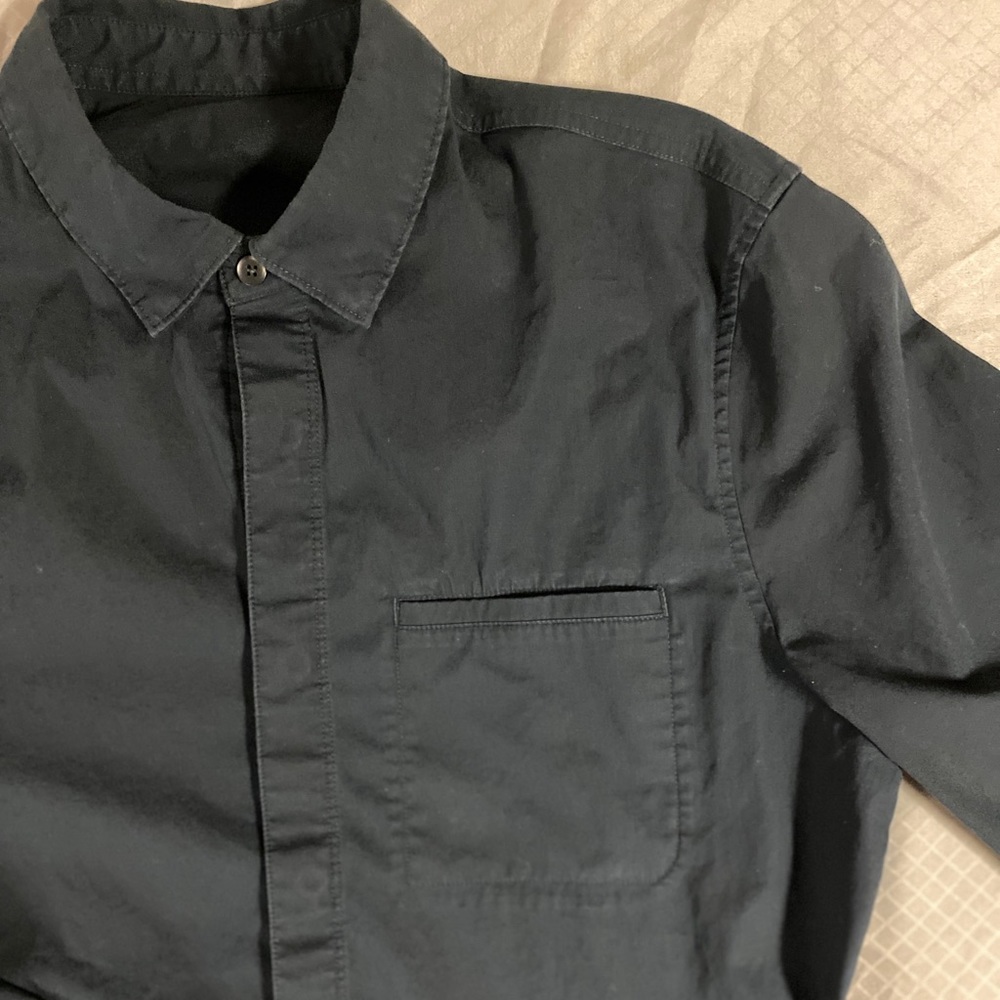 Lululemon Recommission LS Button Down Shirt Navy M